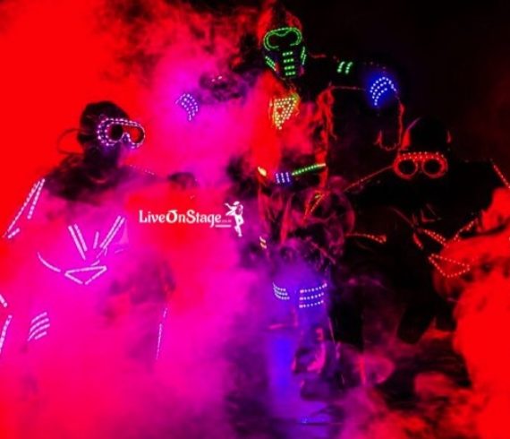 Led Shows, Led Costume Shows, Laser and Led, Live On Stage, Live On Stage Entertainment, Interactive Act, Stage Act,