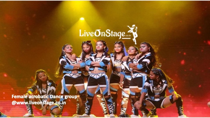 Female Acrobatic Dance Group, Live on Stage, stage performance, stunt act