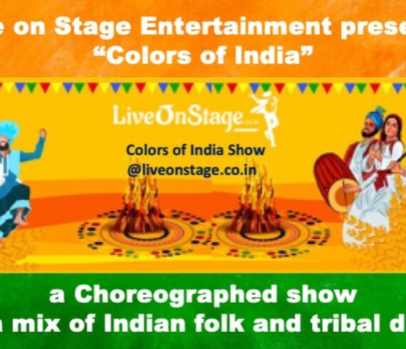 Colors of India, Dance Show, choreograhed show, traditional folk dances, live on stage, liveonstage, stage show, Wedding entertainment
